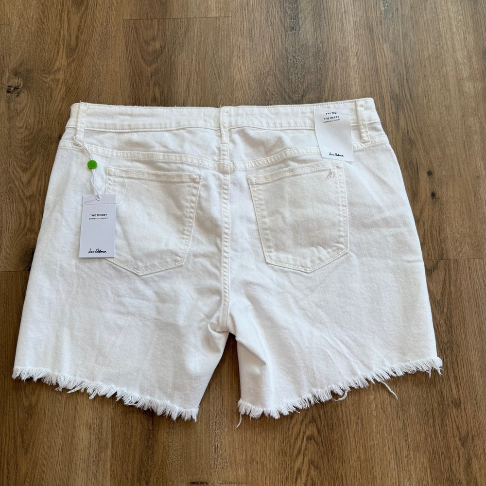 NWT SAM EDELMAN The Derby Bermuda White Denim Shorts Size 32‎ - Picture 7 of 7